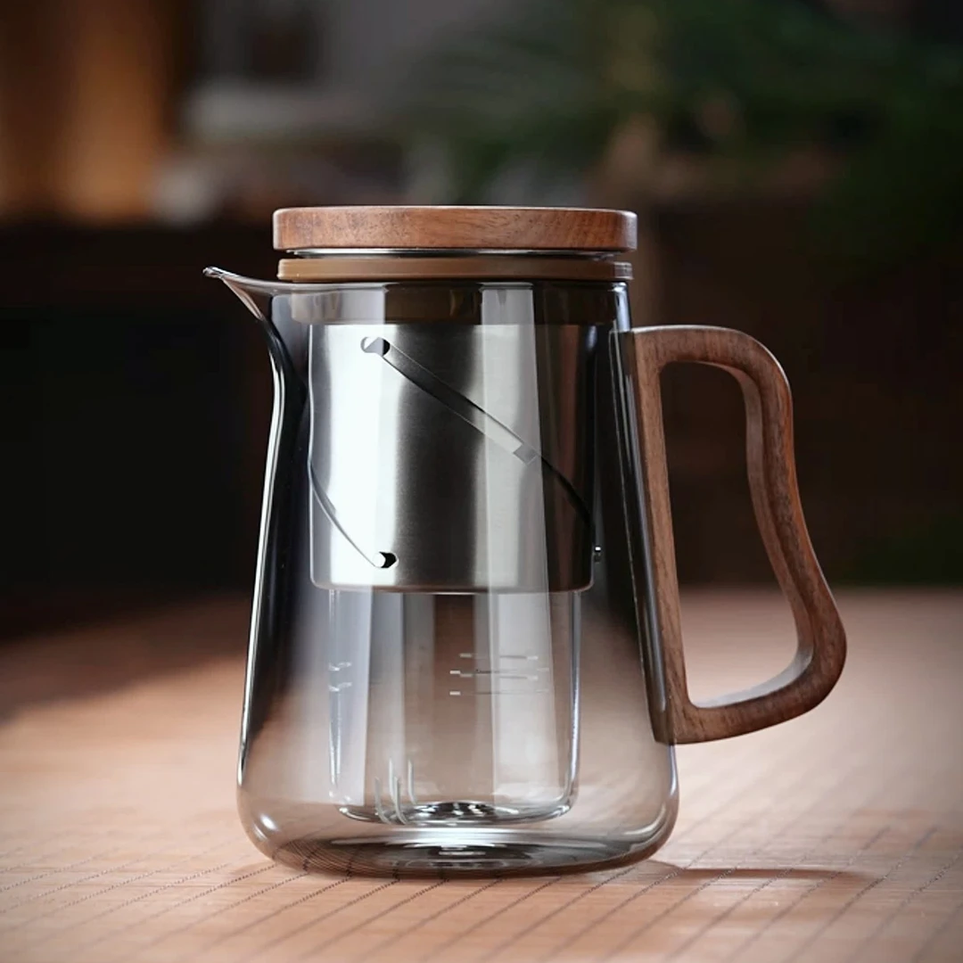 顶壶第三代磁吸盖旋转升降式泡茶壶茶水分离浓淡可调飘逸杯