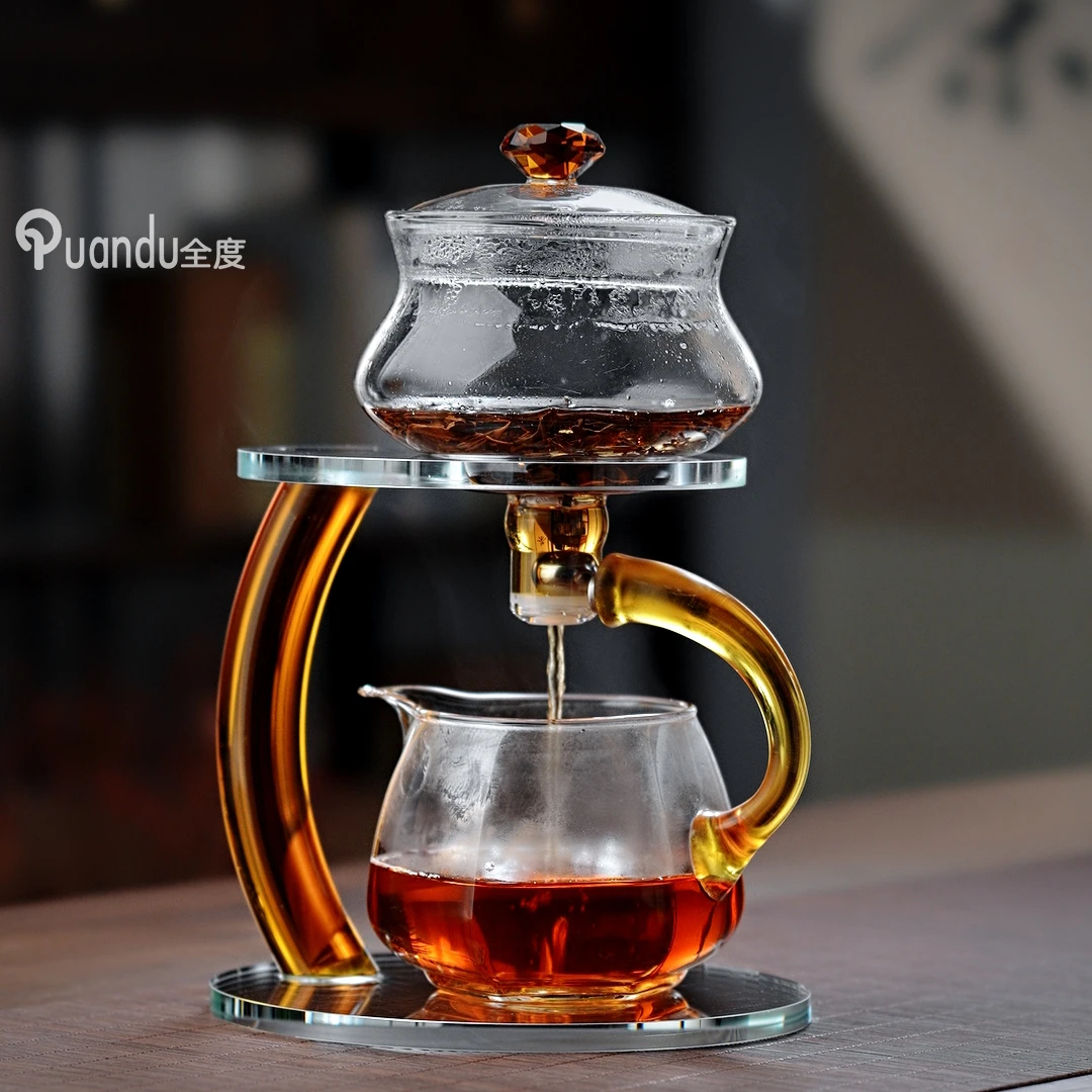 玻璃半自动蒸茶茶具懒人家用感应泡茶壶功夫茶杯冲泡茶神器