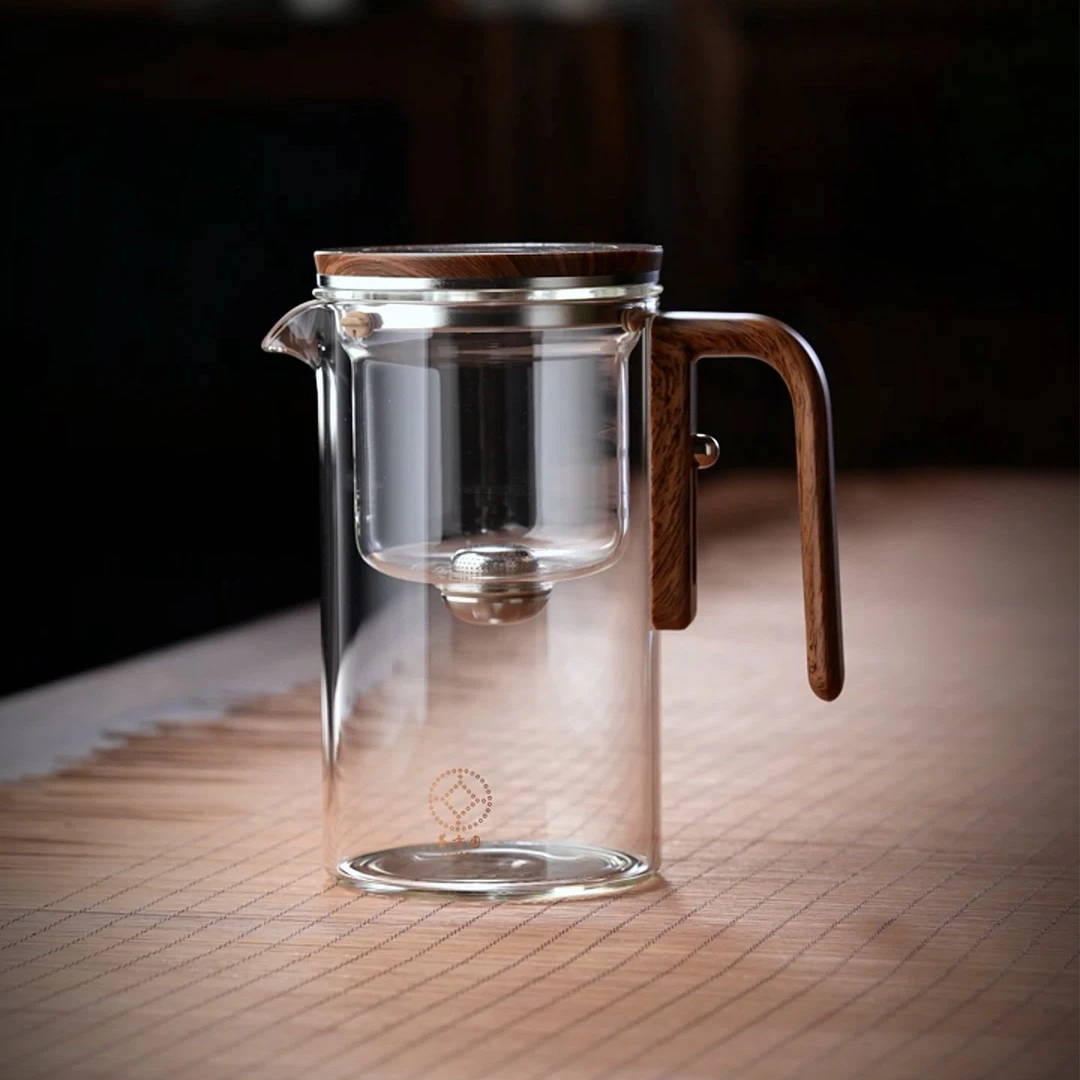 磁吸无杆飘逸杯高硼硅耐热玻璃茶水分离冲茶器懒人功夫茶具