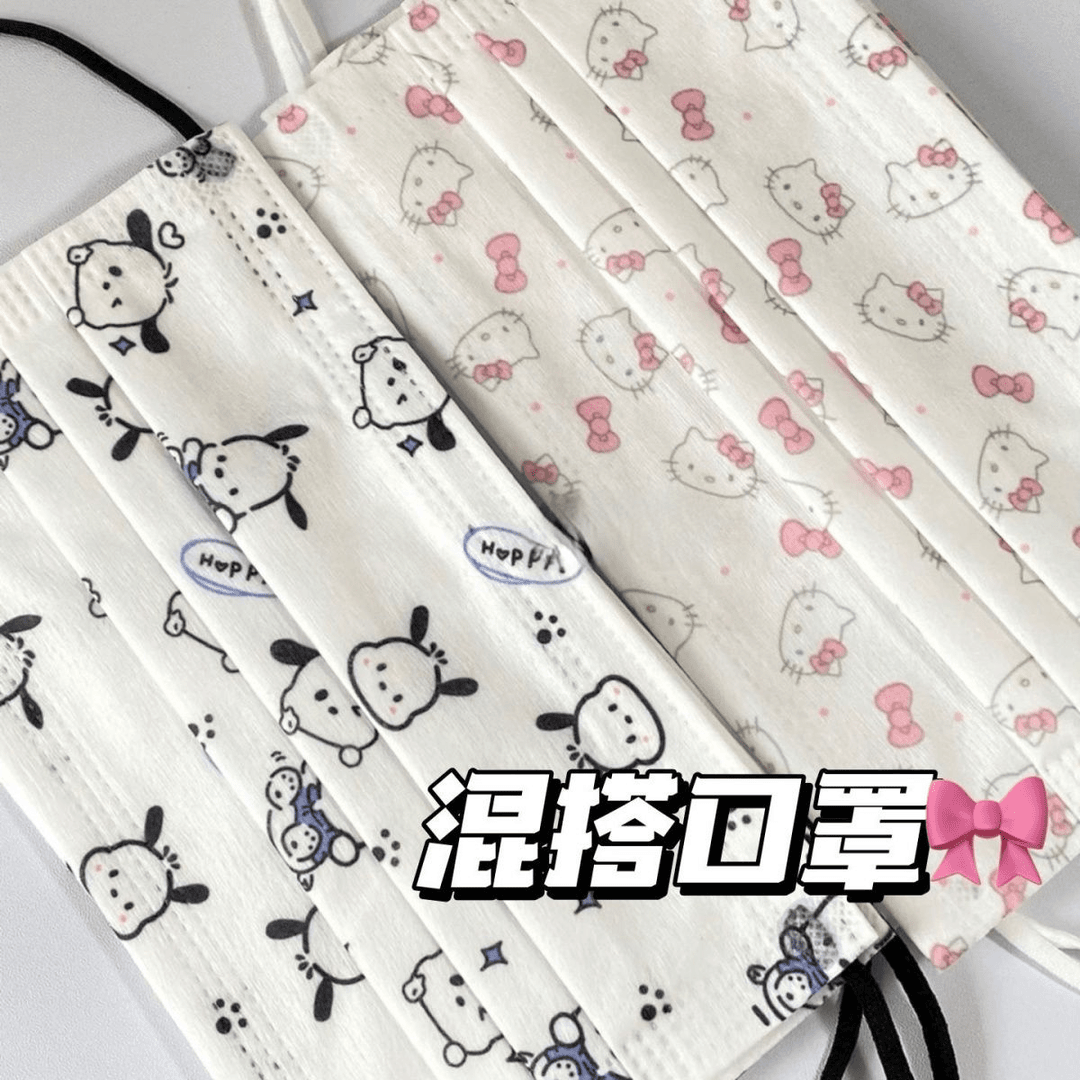 呆萌帕恰狗可爱卡通印花口罩女高颜值学生成人独立包装小书红同款