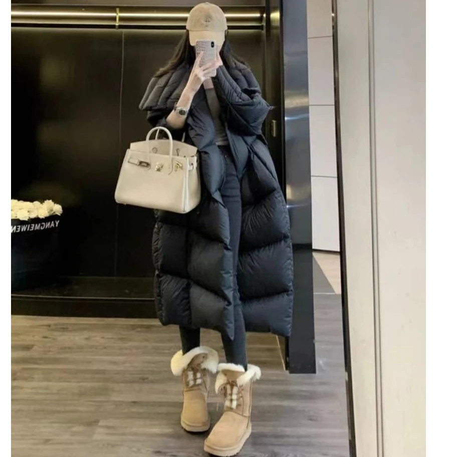 T【张伯芝同款】95白鹅绒气质羽绒服15d云缎泡芙面料纯色888