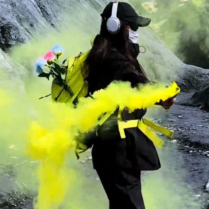 摩托车户外徒步旅行登山求救信号烟雾棒彩色可冒烟手持彩雾棒拍摄