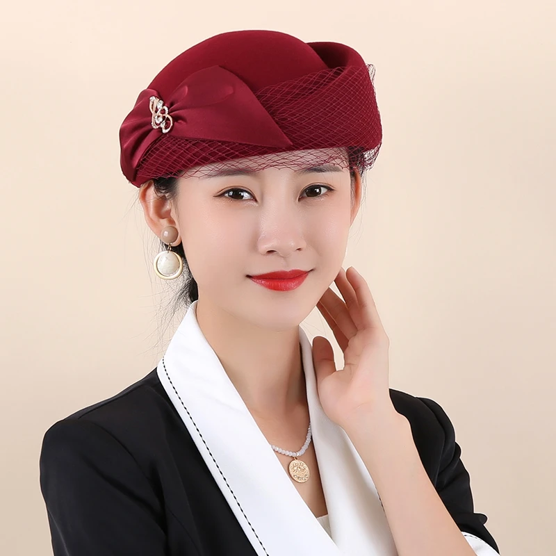 贝雷帽女秋冬新款日系英伦风时尚礼帽女式保暖帽羊毛帽子女蓓蕾帽