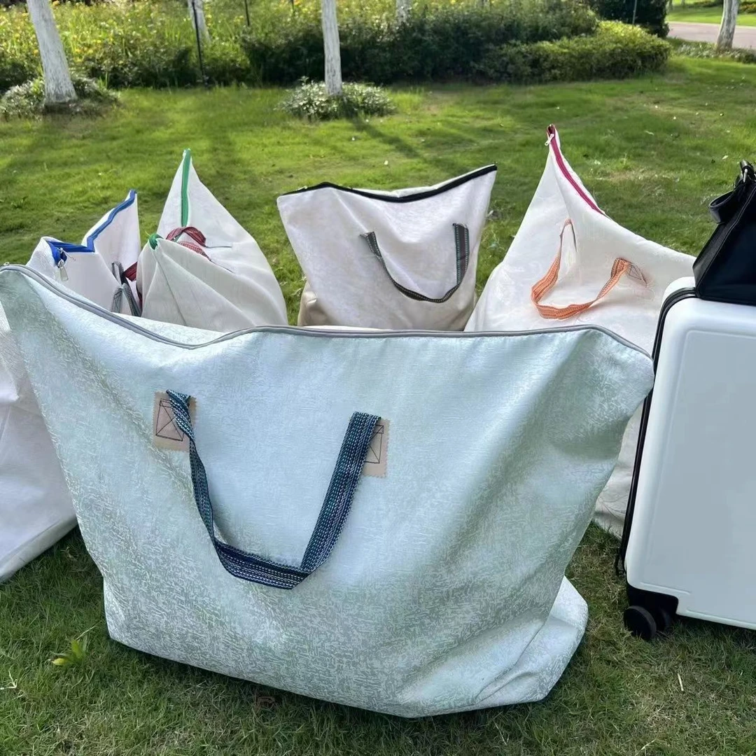 年多多大号拉链款被子收纳袋布艺搬家打包袋储物袋防潮地摊厂家