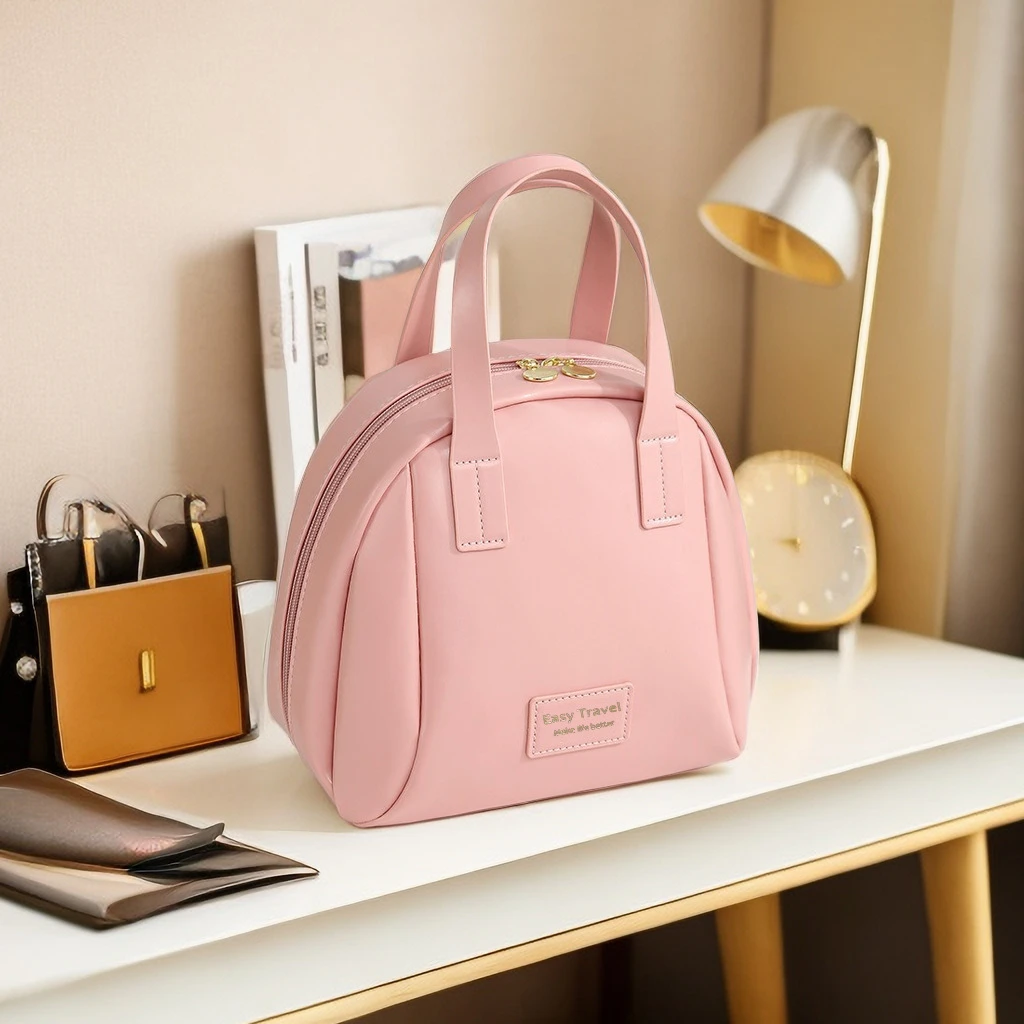 PU皮贝壳包新款户外旅行洗漱包防水多功能收纳袋女士轻熟风化妆包