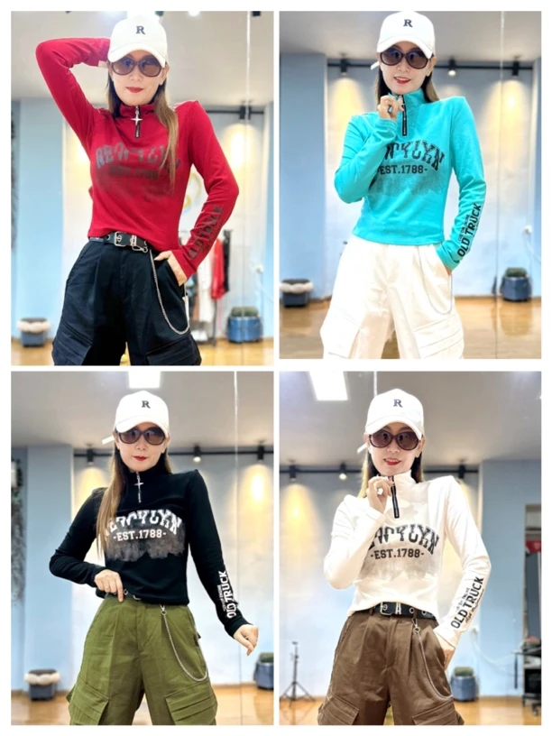 纤瑞雪新品弹力棉加薄绒体恤打底衫S一3XL码