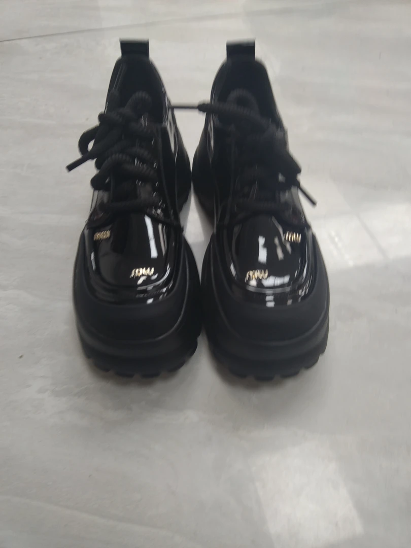 英伦风黑色圆头乐福女鞋988