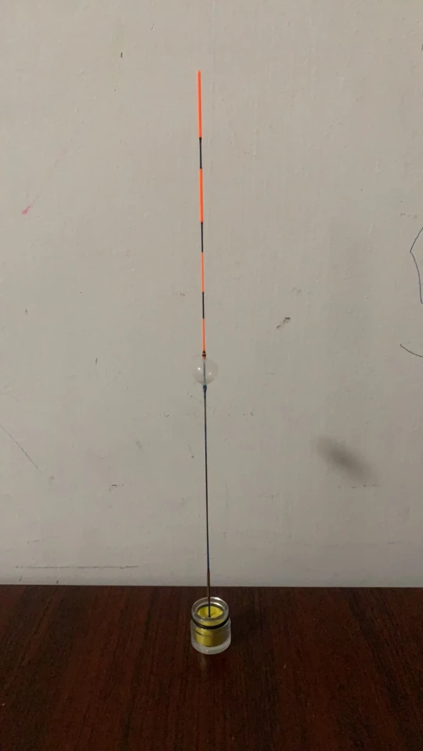 0.8吃铅1.0加粗25厘米手工气泡漂橙黑色