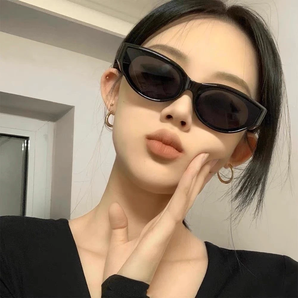 猫眼墨镜女复古高级感ins显瘦显脸小夏季防晒小脸圆脸小框太阳镜