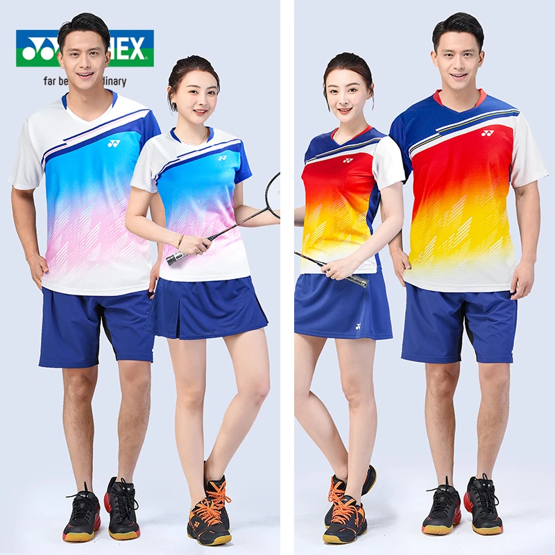 YONEX尤尼克斯羽毛球服吸汗速干比赛训练服yy男女运动短袖 110472