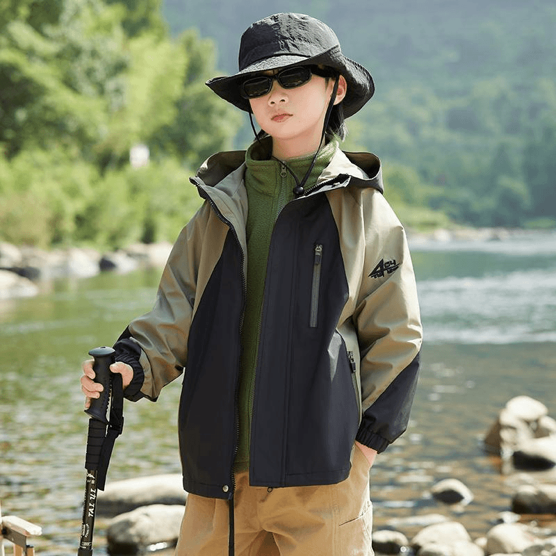 新品巴拉巴拉男童三合一冲锋衣冬款2023中大童加厚加棉外套中大童