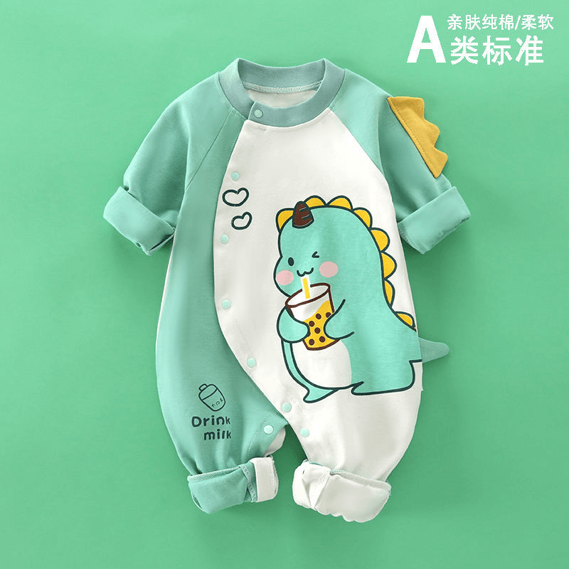 新品巴拉巴拉婴儿连体衣春秋季纯棉爬服新生儿可爱超萌外出服男女