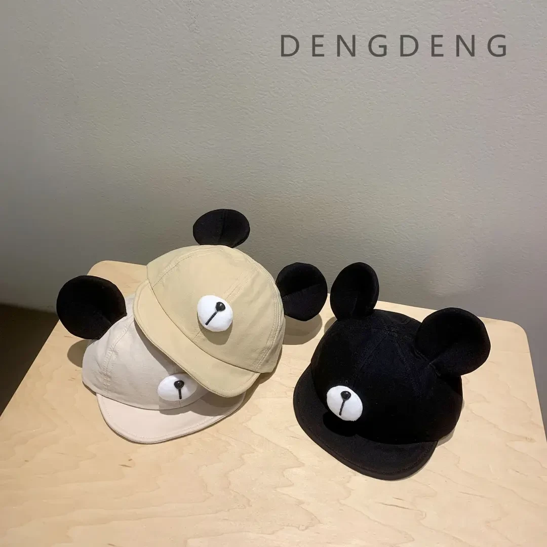 婴儿帽子春秋可爱超萌软檐鸭舌帽宝宝出游户外休闲百搭棒球帽夏季