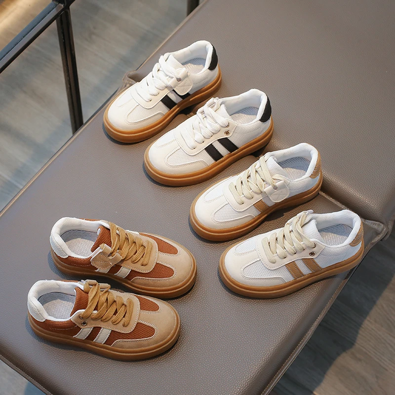 2024新款秋季德迅板鞋男童韩版ins风阿甘鞋女童轻便板鞋3392