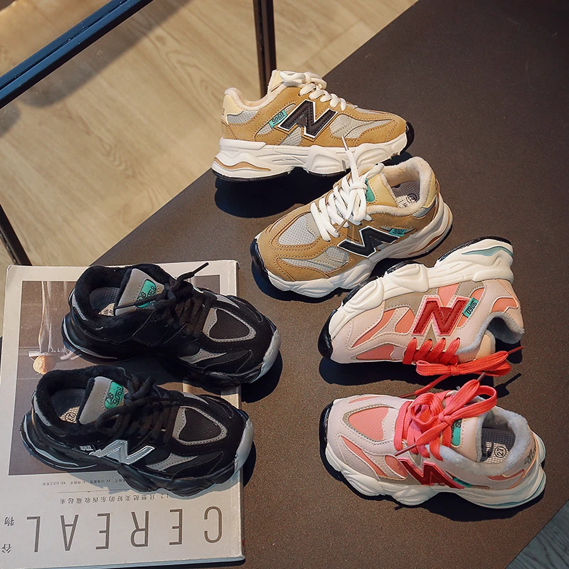 8030男童2024冬季新款二棉儿童运动鞋女童老爹鞋透气亲子潮牌童鞋