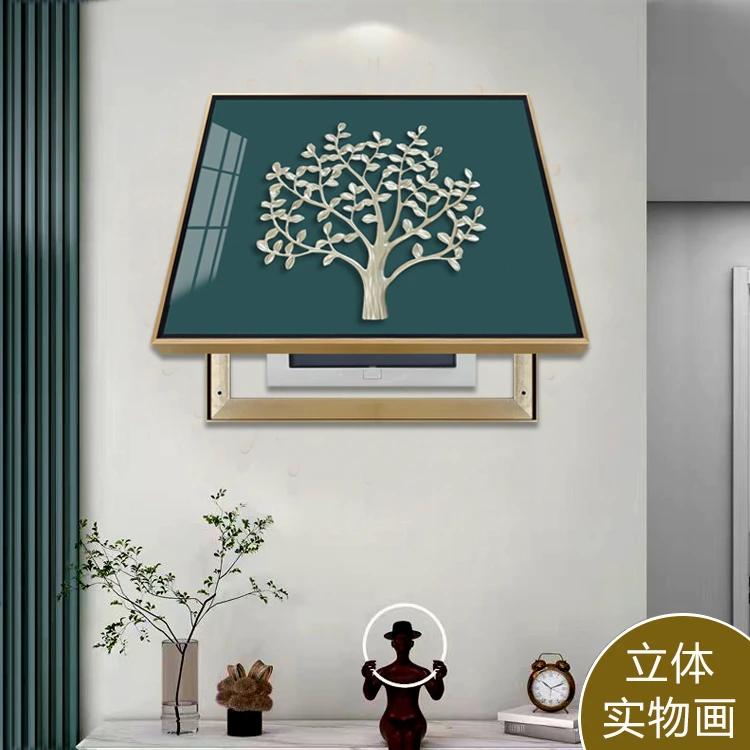 轻奢3D立体电表箱装饰画新款电表箱挂画网红弱电箱挂墙遮挡入户门