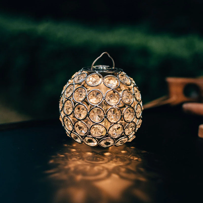 户外露营灯水晶球灯笼帐篷灯光影水晶灯罩配件灯罩