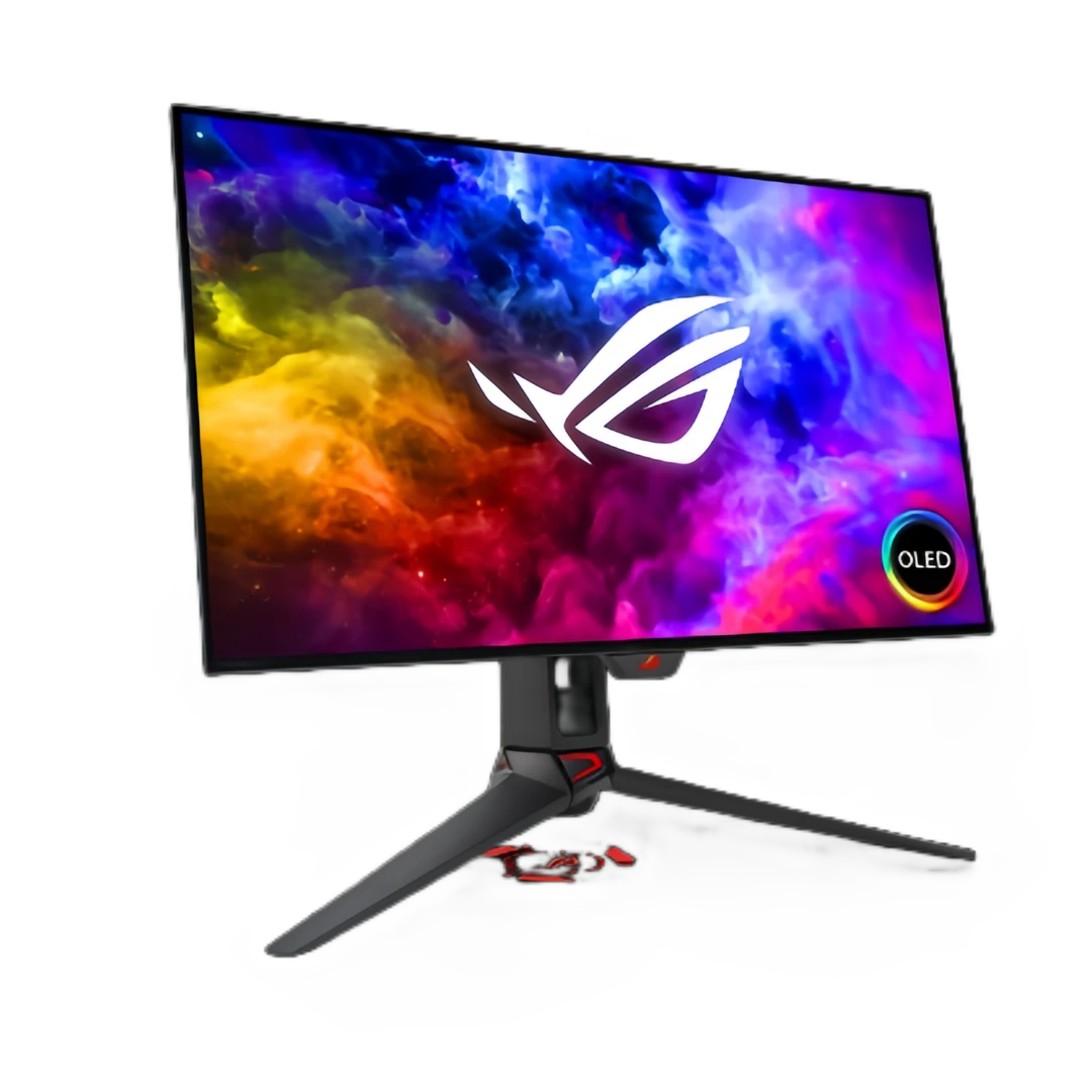 旋转ROG27寸PG27AQDM超杀电竞显示器原生OLED240HZ吃鸡曲面电脑