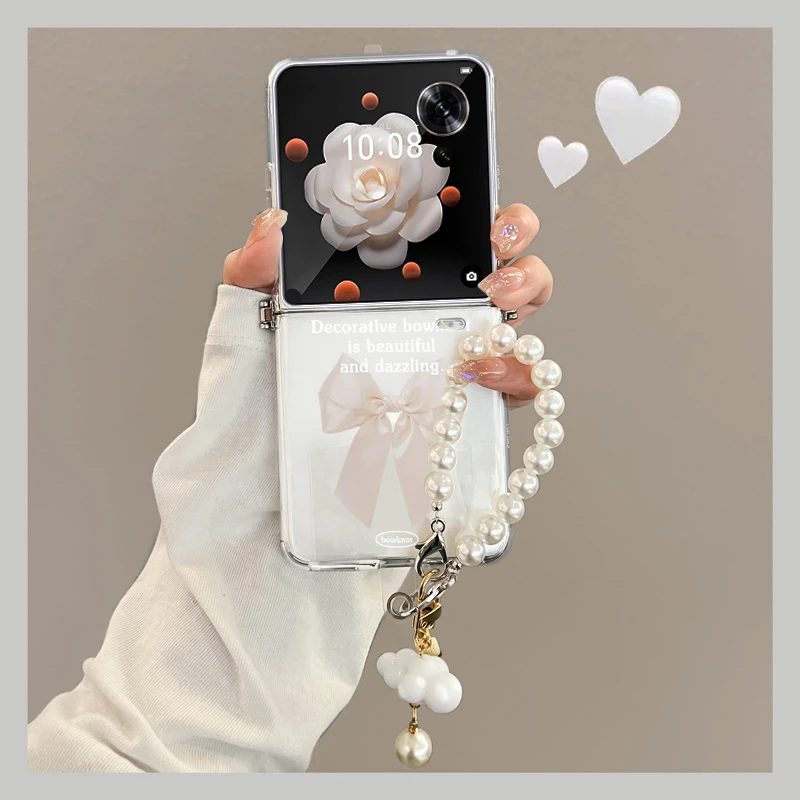 适用荣耀magicvflip手机壳华为带挂绳高颜值高级感外壳ins蝴蝶结