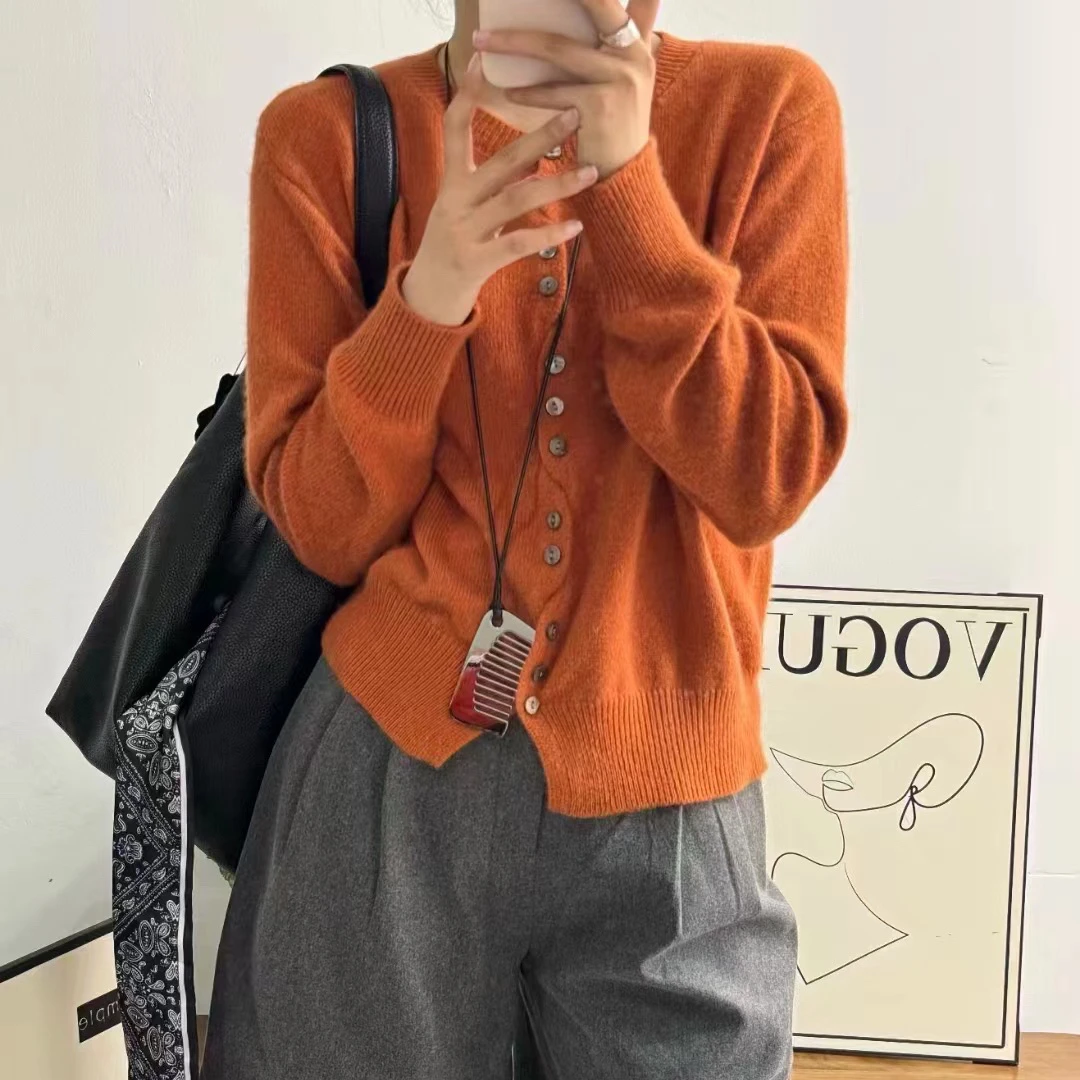 【余姚心依阁铭品】2026平扣开衫毛料咪咪软轻肤