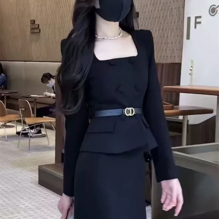 小香风职业轻奢套装女秋装2024新款轻熟御姐时尚减龄半身裙两件套
