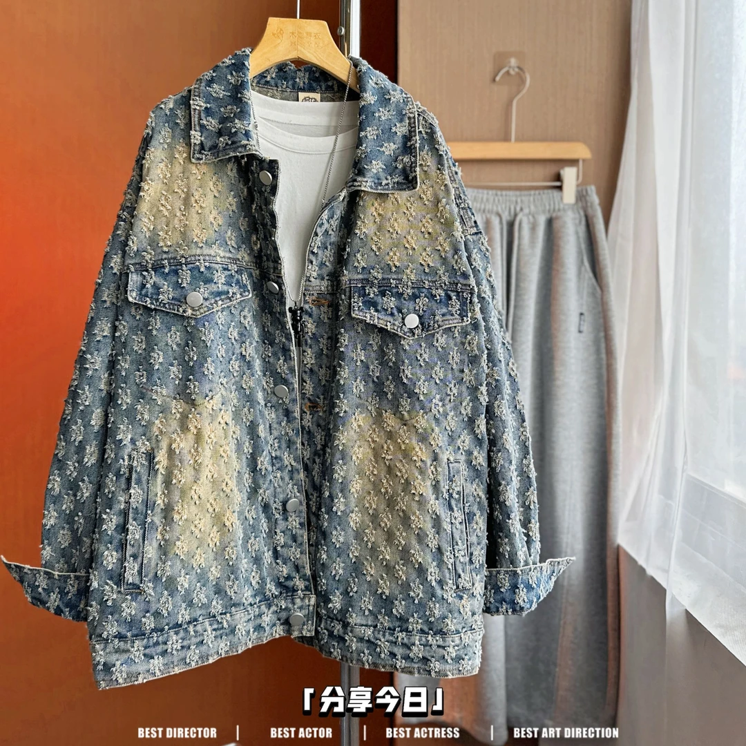 【有货】4Q160中大童秋季儿童牛仔上衣韩版春秋男童时尚牛仔外套