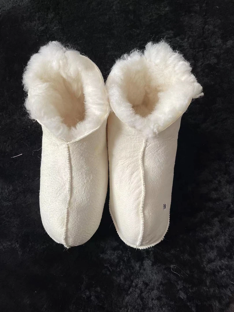 羊毛袜子冬季冰厂用水鞋雨靴加厚羊皮袜中老年男女居家地板袜保暖