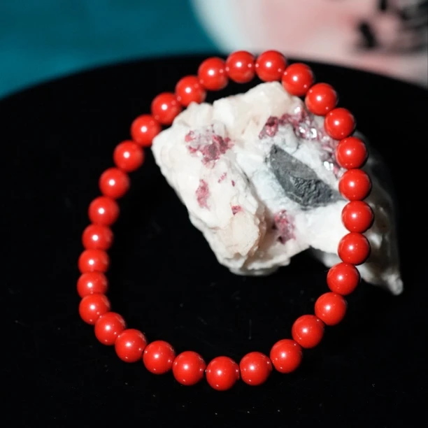 含辰砂工艺品帝王砂6mm素圈手串