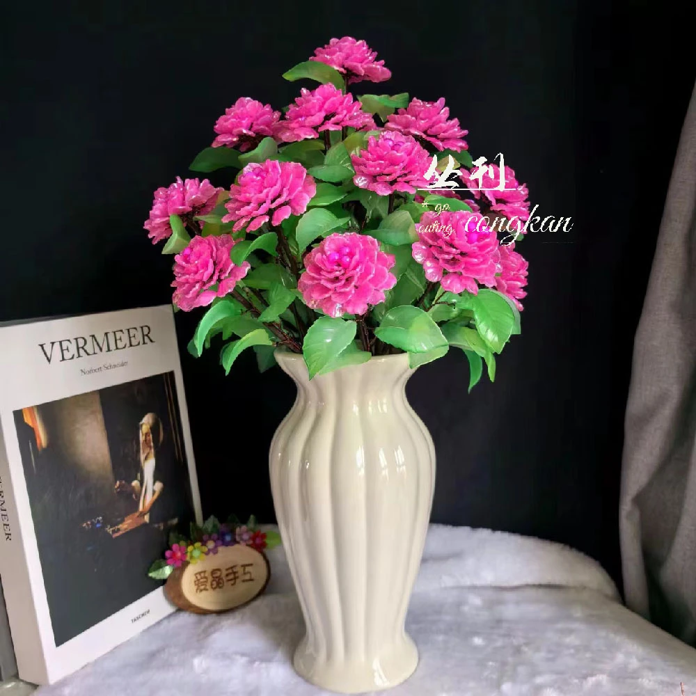 新款香玉牡丹花材料包diy手工花束家居摆件