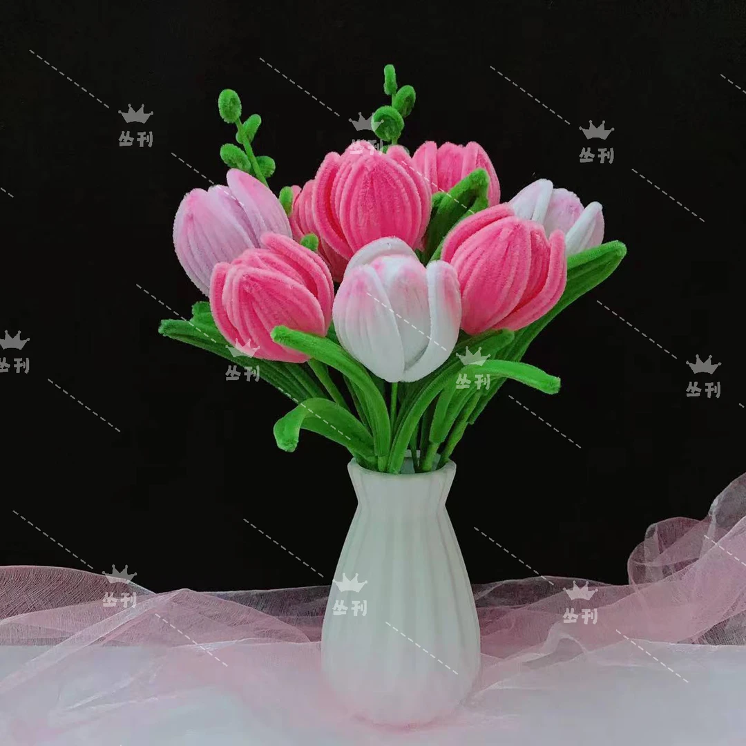 加密扭扭棒郁金香DIY材料包（不含花瓶）