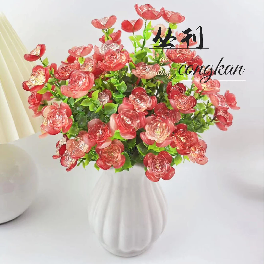 【双12大促：买1材料包送1花瓶】小清新渐变玫瑰花材料包