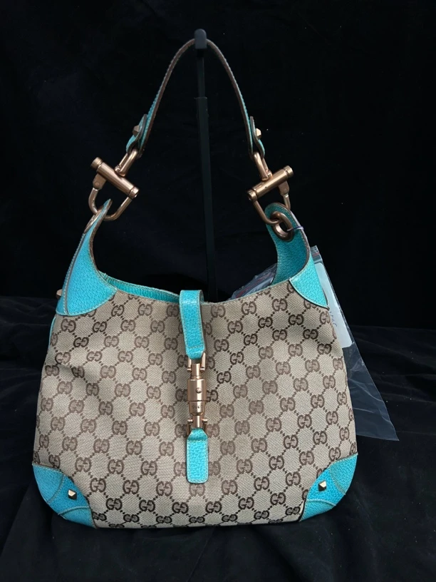 90新 GUCCI/古驰 Gucci 老花jackie腋下包