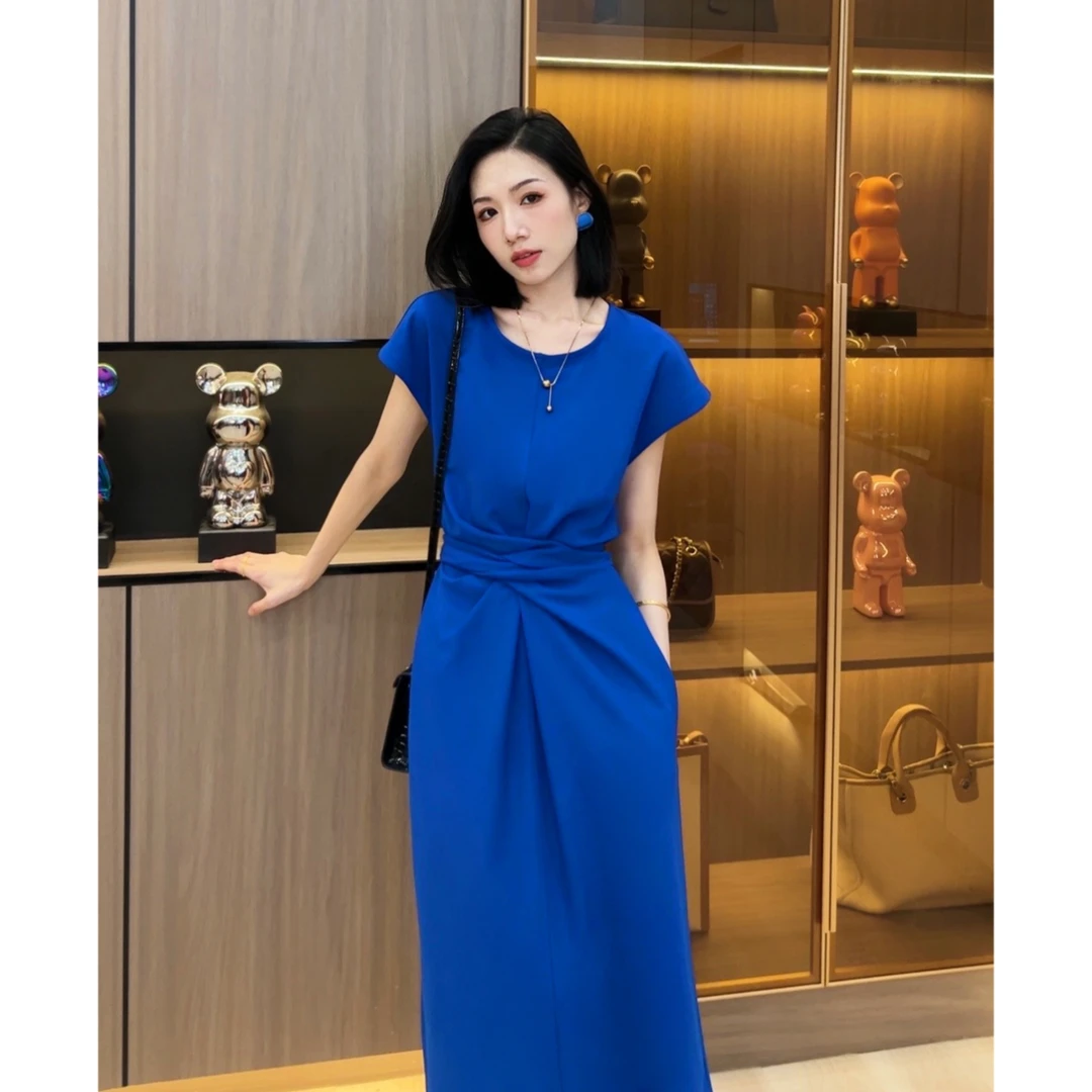 欧颍昇2024夏季洋气上档次连衣裙新款轻奢小众高级感女装裙子6869