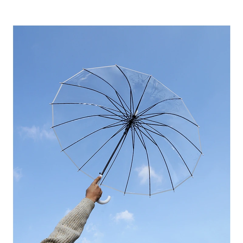 透明雨伞16骨摄影神器小清新日系加厚面料拍照伞