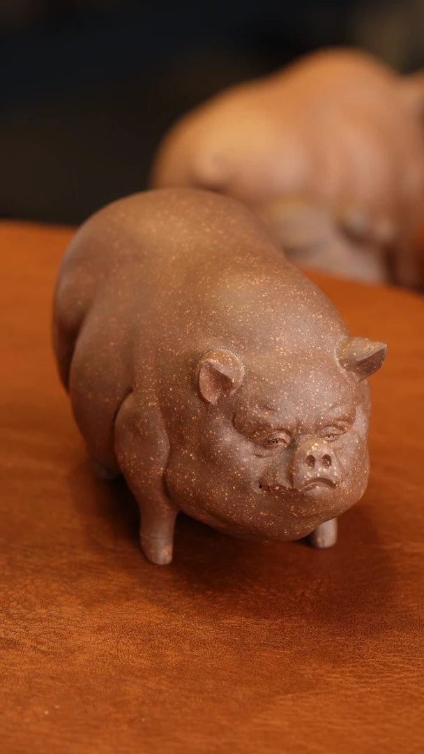 【闪购商品】紫砂茶宠雕塑摆件猪