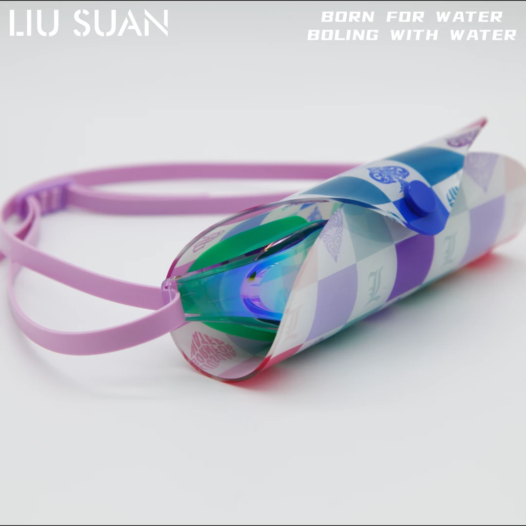 鎏酸LIUSUAN2024新品便携TACO多巴胺防水时尚速干超轻透气泳镜盒