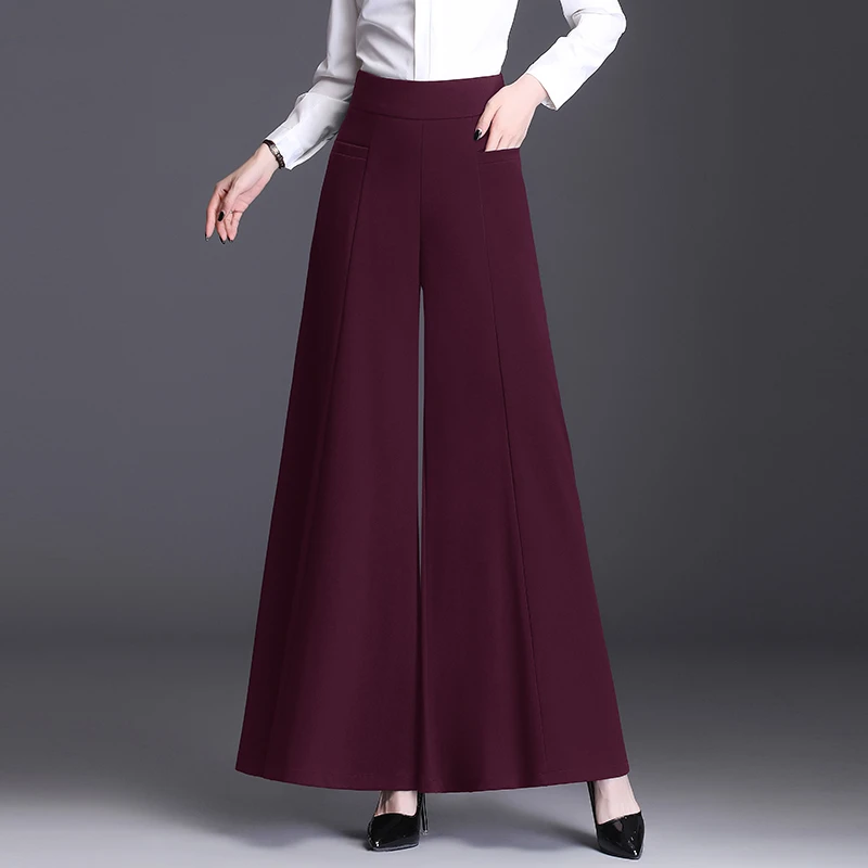 2024年新款阔腿裤女春秋高腰垂感喇叭宽松裙裤大脚时尚显瘦休闲裤