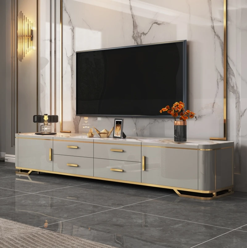 茶几电视柜组合 客厅轻奢简约烤漆高端茶桌电视机柜家具