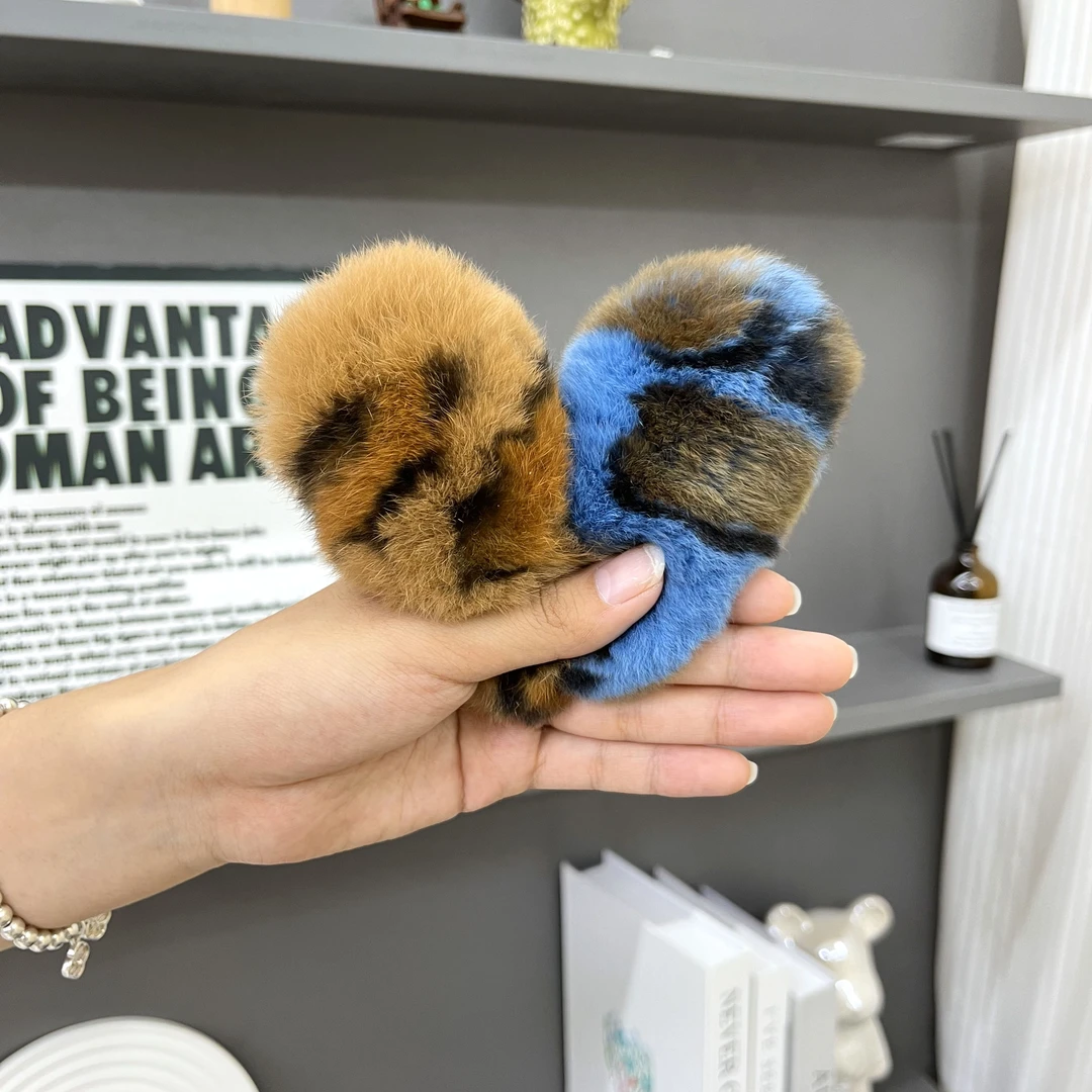 ins獭兔毛毛发卡网红风网红爆款洋气头饰夹头发大号黑色刘海夹