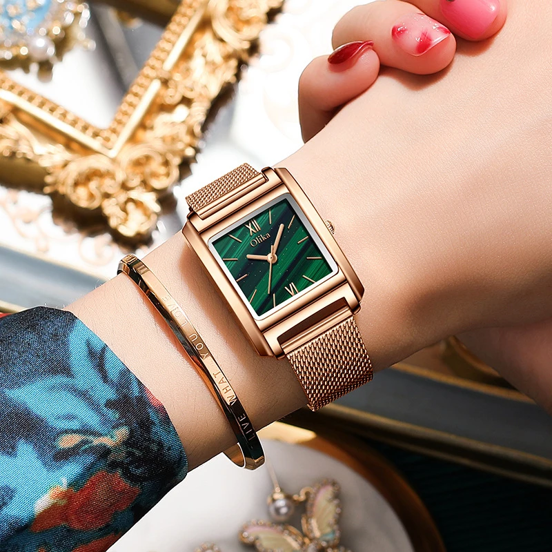 新款方形手表女款防水女士手表时尚高颜值高档腕表女式手表石英表