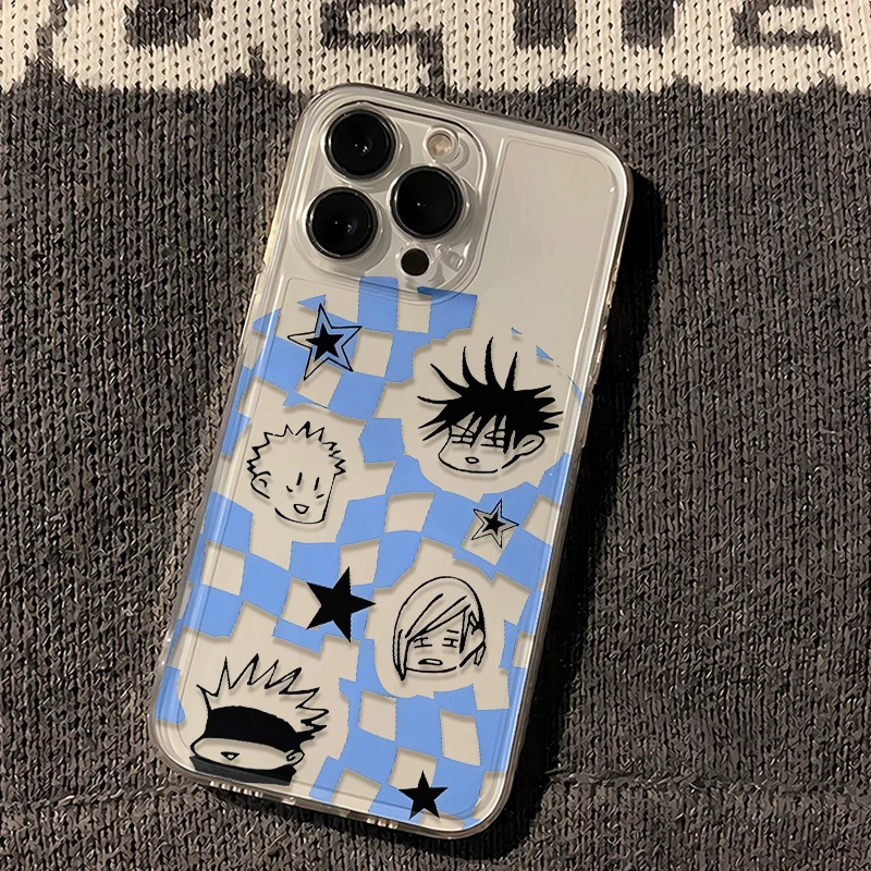 【重生】卡通五条悟适用苹果华为安卓iphone14手机壳15透明