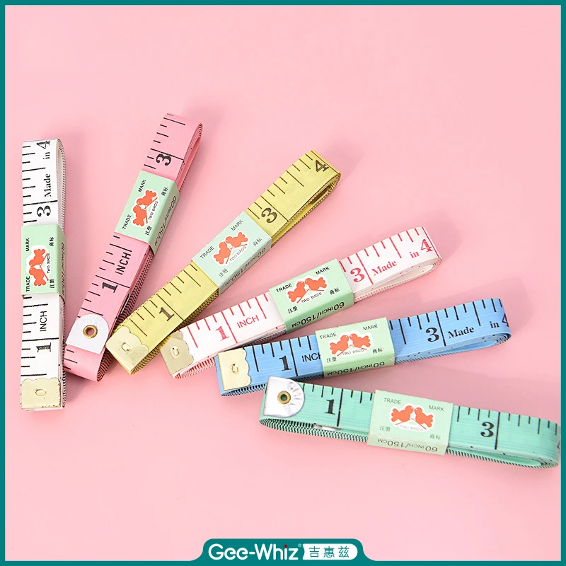 吉惠兹糖果色量衣软皮尺胸围腰围幼儿园缝纫手工DIY150cm厘米英寸