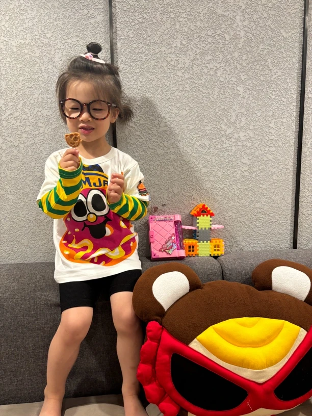 【旺崽童装】jam甜甜圈超人假两件T恤