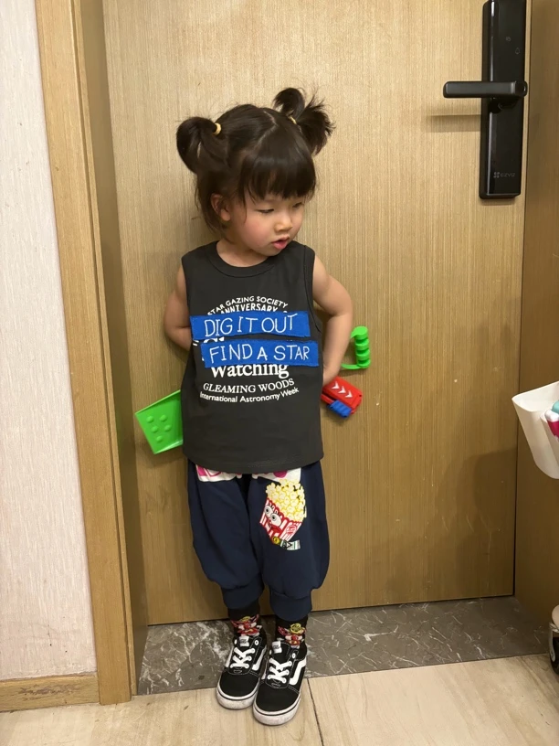 【旺崽童装】2024新款夏季DD贴布中古款无袖t恤