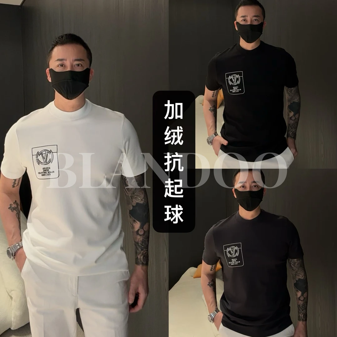 BLANDOO “定织棉纱”  男士秋冬百搭舒适潮流印花短袖T恤2BD5B1062