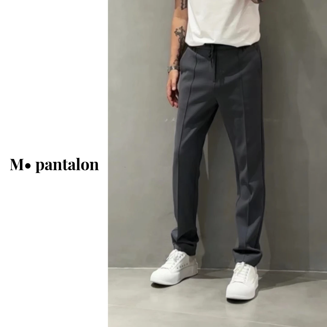 M·pantalon  设计师款男士秋季净版舒适休闲裤5CL266-800
