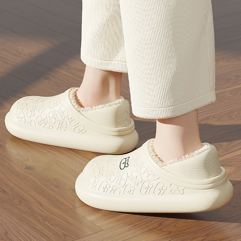 2023新款棉拖鞋女包跟冬季室内家居保暖棉鞋防水情侣外穿防滑男款