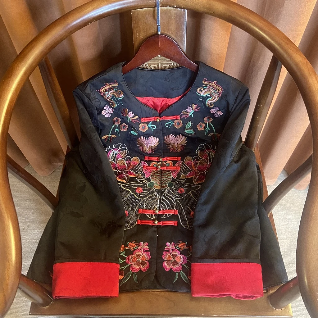 【邂帘】新中式国风外套民族古风复古秋冬款2024年新款对襟外套