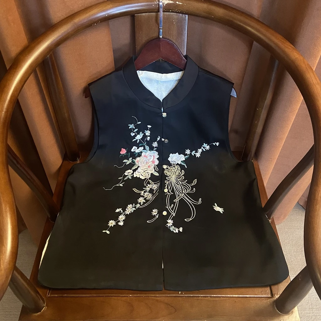 丹亭新中式女款2024秋季国风时尚百搭国潮洋气外搭叠穿马甲女