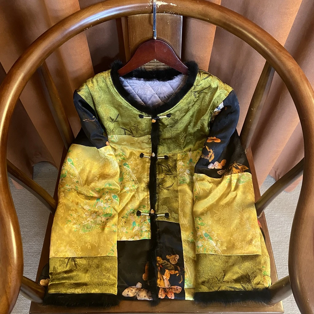 【竹落】新中式国风百搭外套民族古风复古秋冬款2024新款秋冬外套